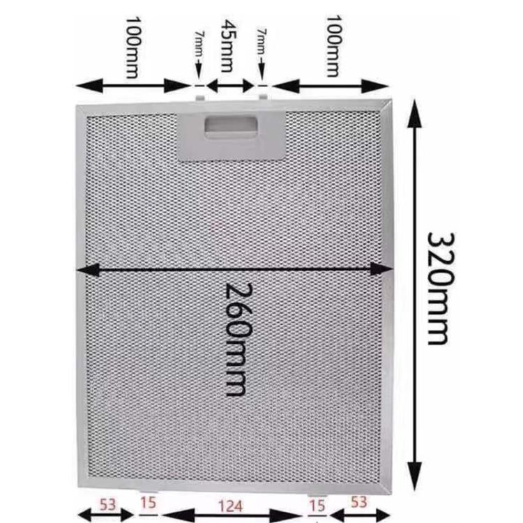 2pcs 10.2 x 12.5 Inch Range Hood Filter 5-Layer Aluminum Mesh Hood Grease Filter