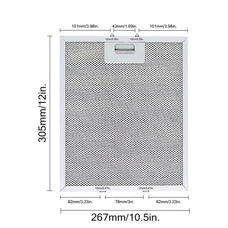 2pcs  W10169961A  Range Hood Filter for Whirlpool, Ikea, Kitchen Aid, Jenn Air 305 x 267 x 9mm