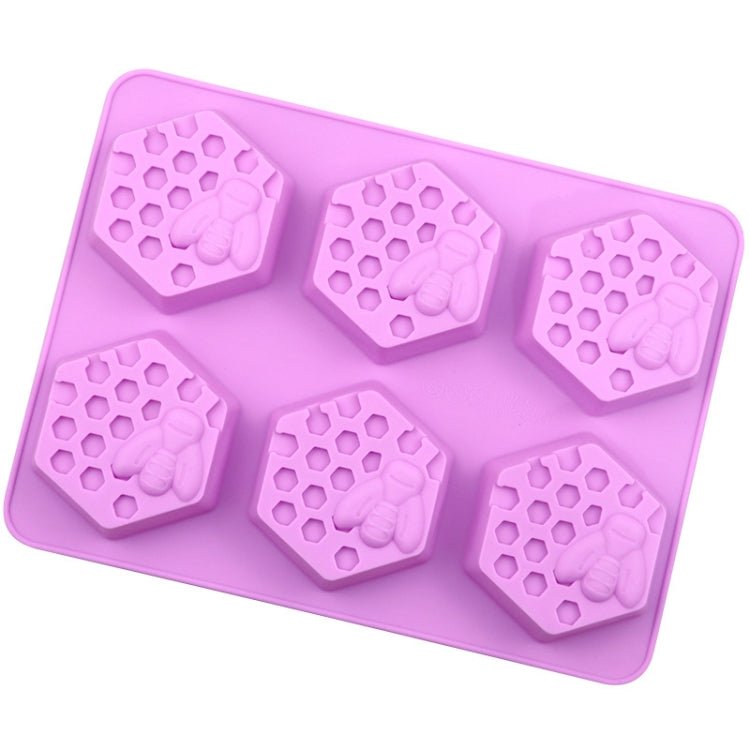 6 Grids Bee Hive Silicone Cake Molds Handmade Aroma Soap Mould