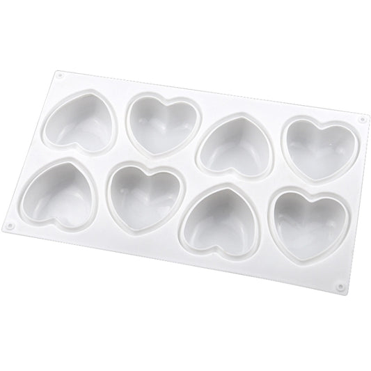 8 Grids Heart Silicone Chocolate Mold Handmade Aroma Soap Mould