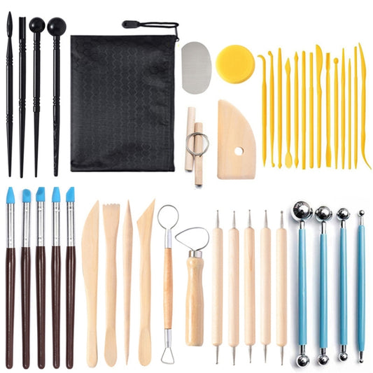 42 In 1 Clay Tools Kit Ceramics DIY Clay Sculpting Tools for Pottery Craft, Baking, Carving