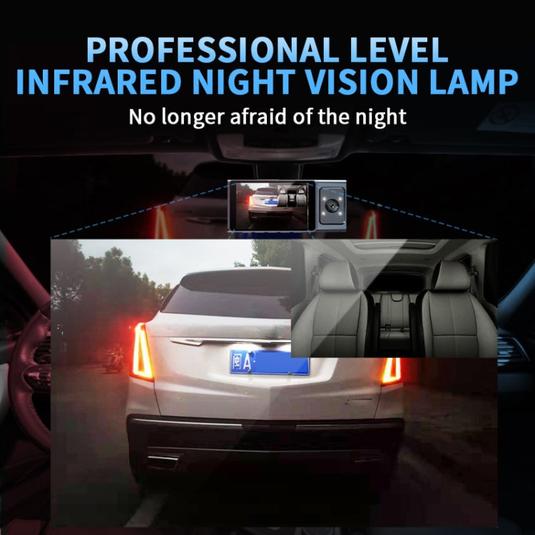 3 Camera Lens 3-inch IPS Screen WiFi Car Dash Cam 1080P Night Vision Dash Camera for Cars