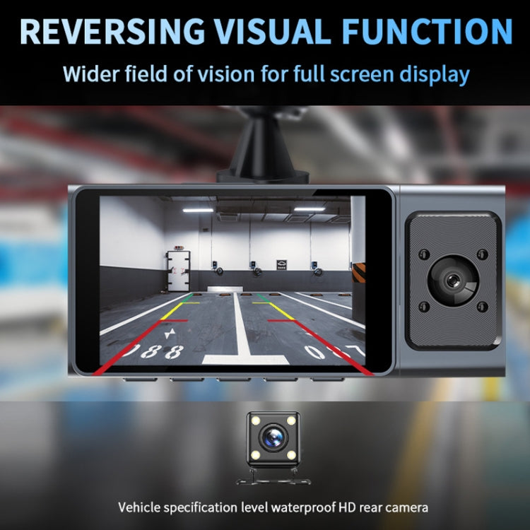 3 Camera Lens 3-inch IPS Screen WiFi Car Dash Cam 1080P Night Vision Dash Camera for Cars