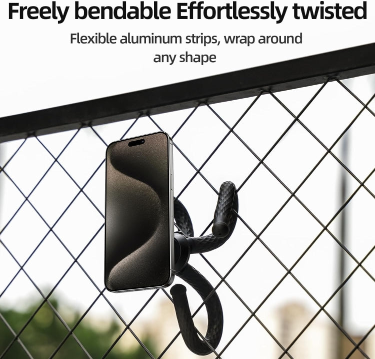 TELESIN P3-FM-02 Flexible Magnetic Suction Mobile Phone Tripod Magsafe Octopus Desktop Fixed Bracket