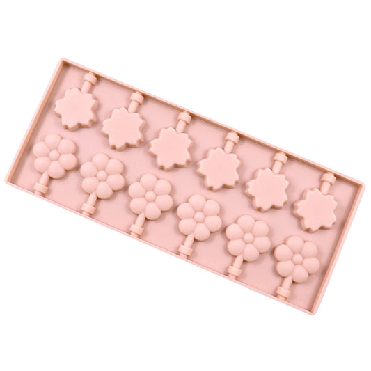 12 Grids Cherry Blossom Lollipop Mould Chocolate Chip Molds