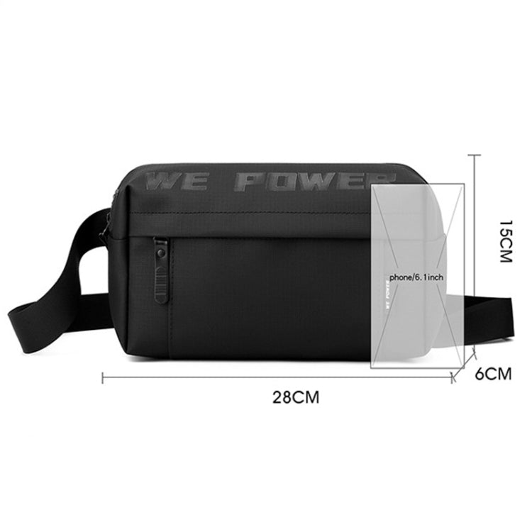 WEPOWER Men Casual Single Shoulder Crossbody Bag Functional Style Chest Bag