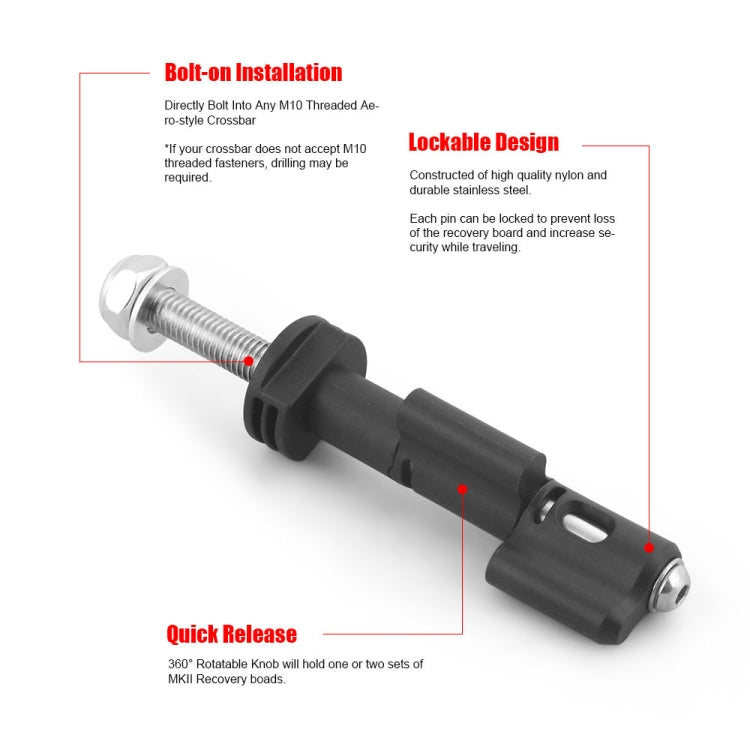 Lockable Anti-Theft Security Mounting Pin Set For MaxTrax MKII
