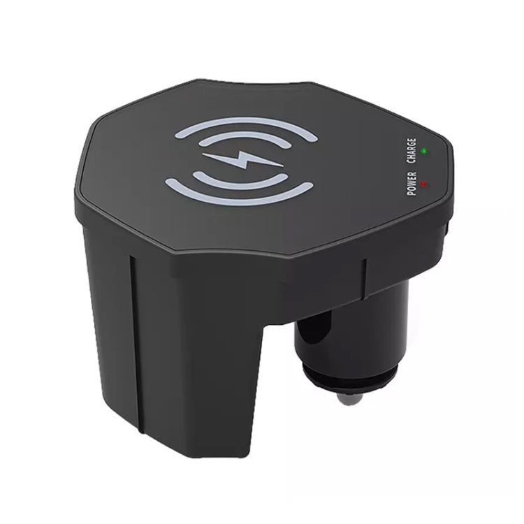 15W Car Cigarette Lighter Magnetic Wireless Charger, For Left And Right Driving
