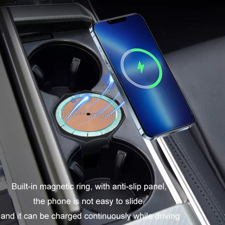 15W Car Cigarette Lighter Magnetic Wireless Charger, For Left And Right Driving