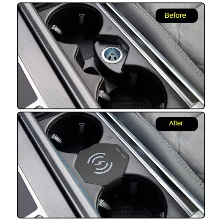 15W Car Cigarette Lighter Magnetic Wireless Charger, For Left And Right Driving