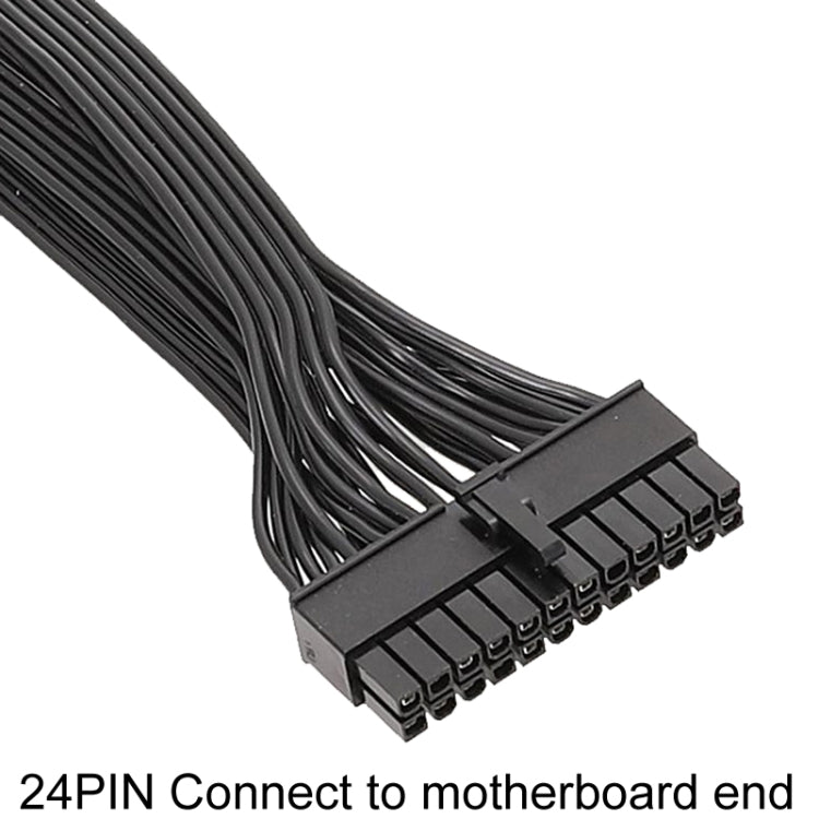 For EVGA 10Pin / 18Pin To 24Pin Flat Cable Module Cable Graphics Card Block Cord