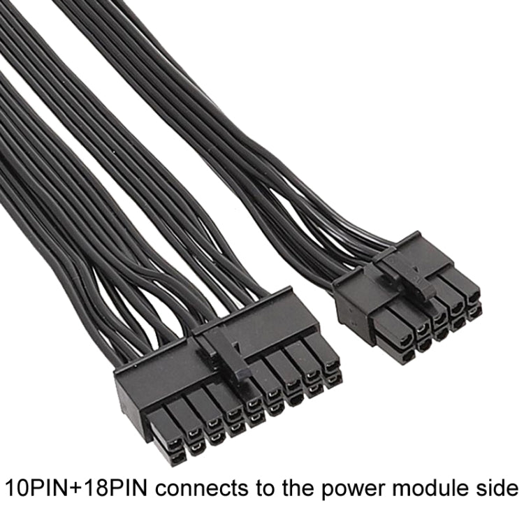 For EVGA 10Pin / 18Pin To 24Pin Flat Cable Module Cable Graphics Card Block Cord