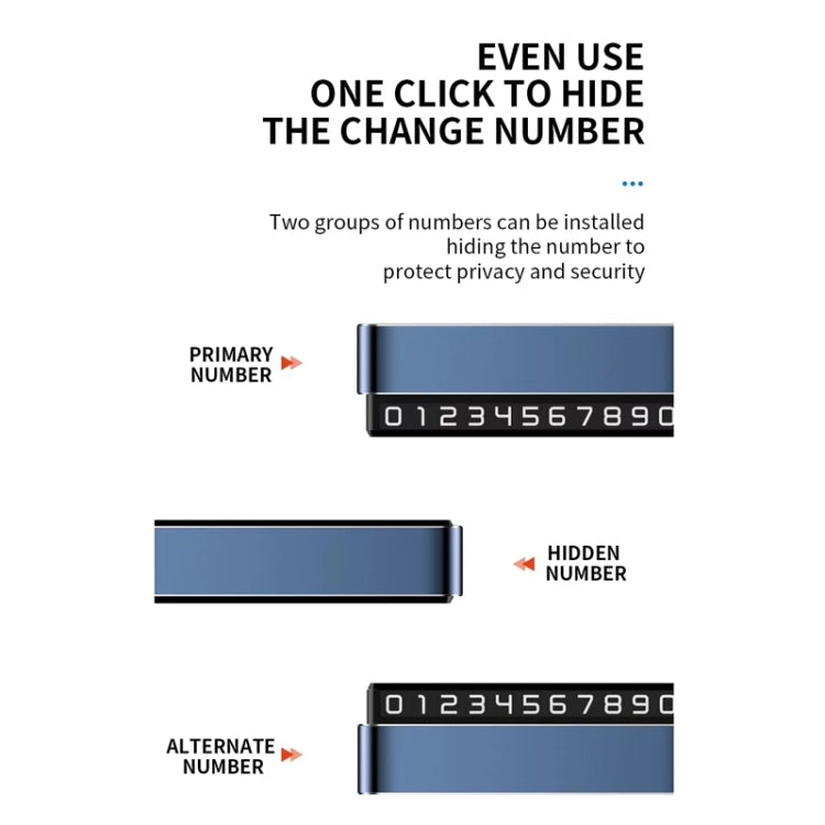 Metal Hidden Temporary Parking Number Plate Ornaments