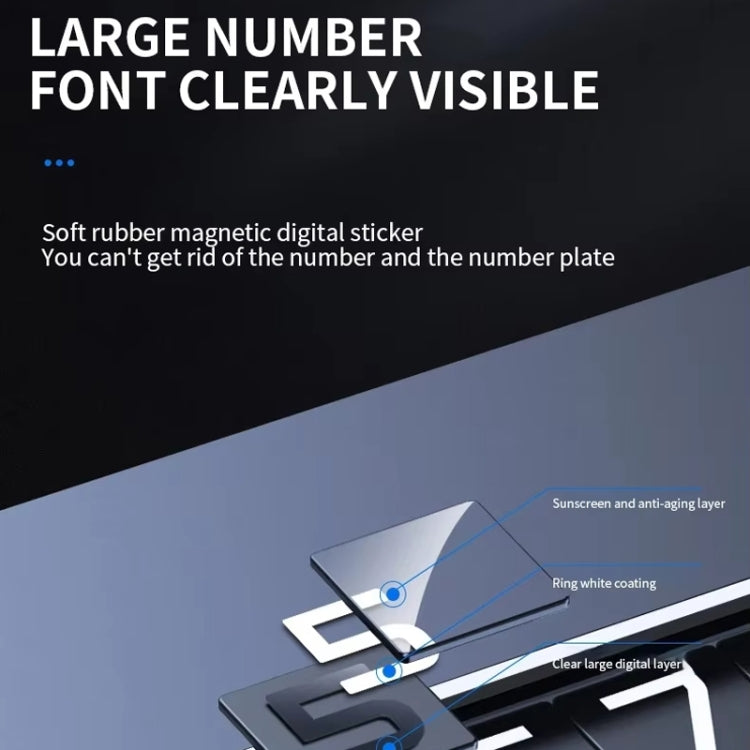Metal Hidden Temporary Parking Number Plate Ornaments