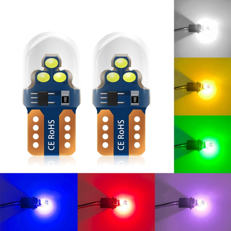 10pcs W5W Width Indicator Light Flashing LED Crystal License Plate Light
