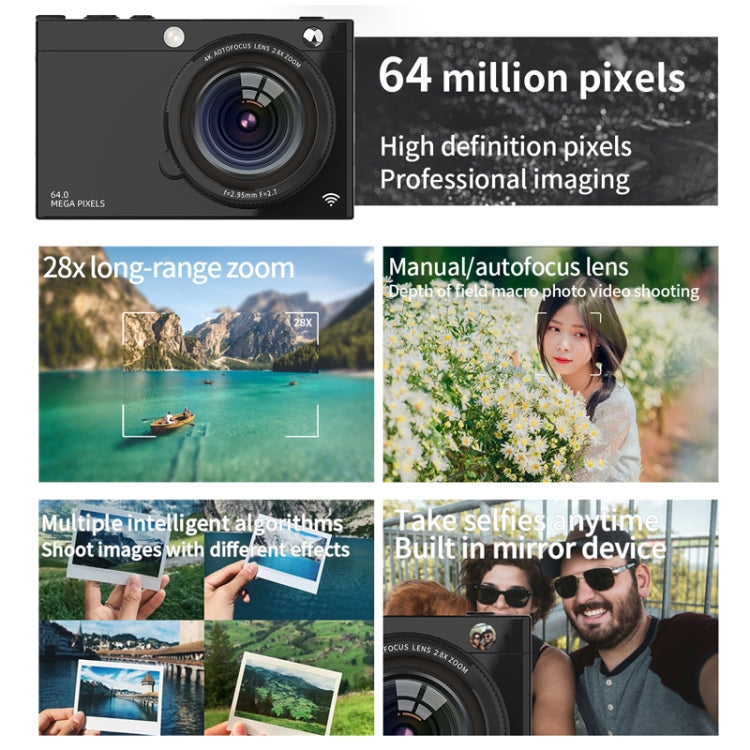 High-Definition CCD Digital Camera 64 Million WiFi Card Camera