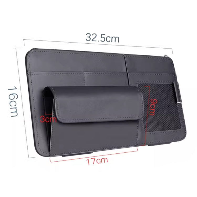 Multi-functional Car Sunshade Sunglasses ID Ticket Storage Bag Car Sun Visor Eyeglasses Case