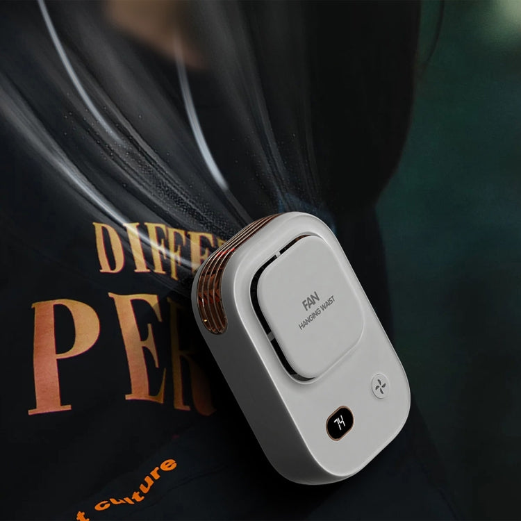 HX-150A Outdoor Digital Display Silent USB Charging Bladeless Waist Hanging Neck Fan
