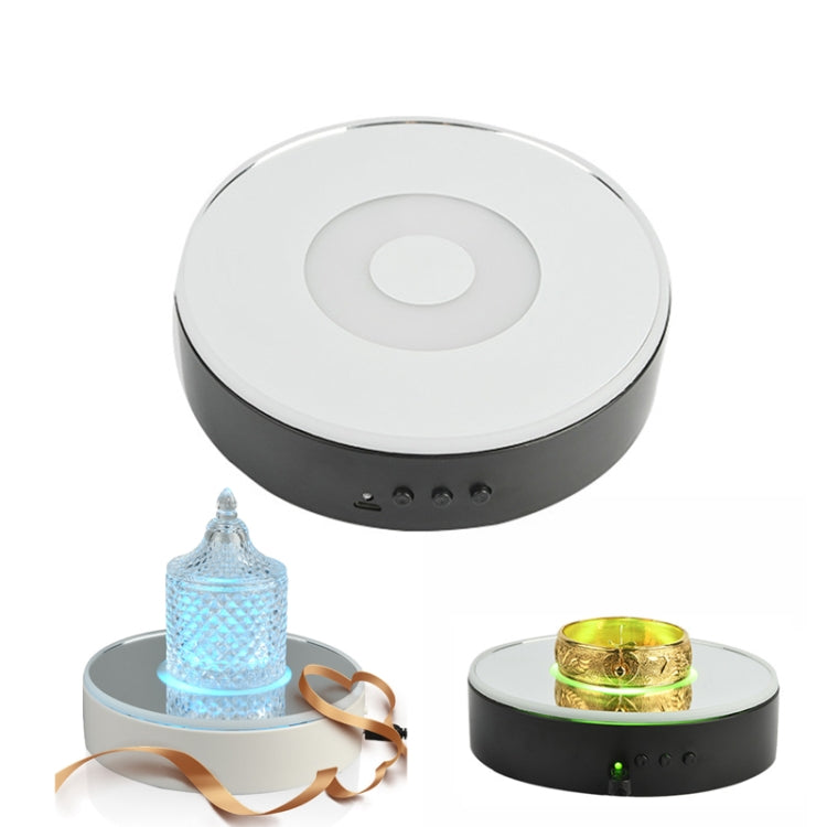 15cm Spinning Display Stand with Gradient Color Lights for Glass Art