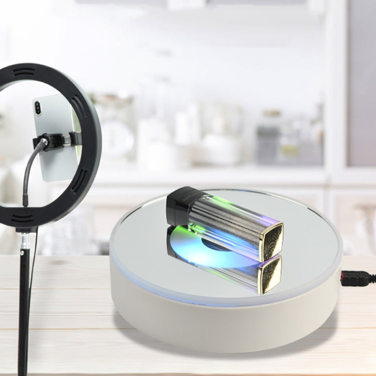 15cm Spinning Display Stand with Gradient Color Lights for Glass Art