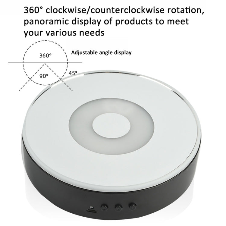 15cm Spinning Display Stand with Gradient Color Lights for Glass Art