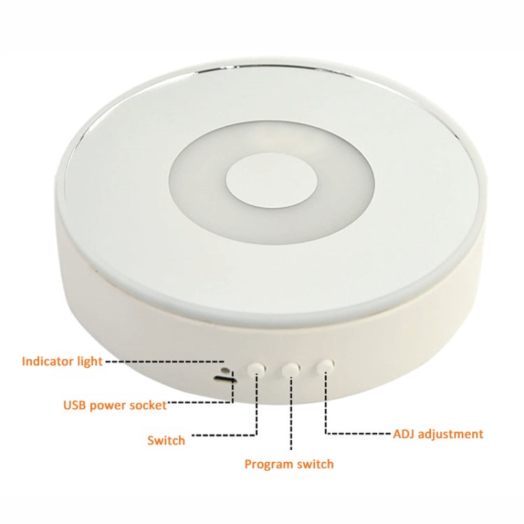 15cm Spinning Display Stand with Gradient Color Lights for Glass Art