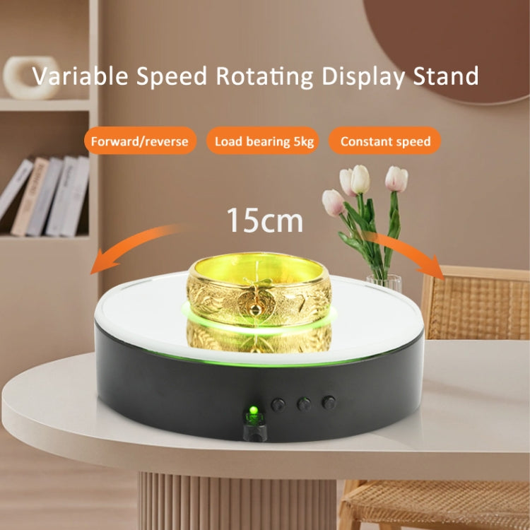 15cm Spinning Display Stand with Gradient Color Lights for Glass Art