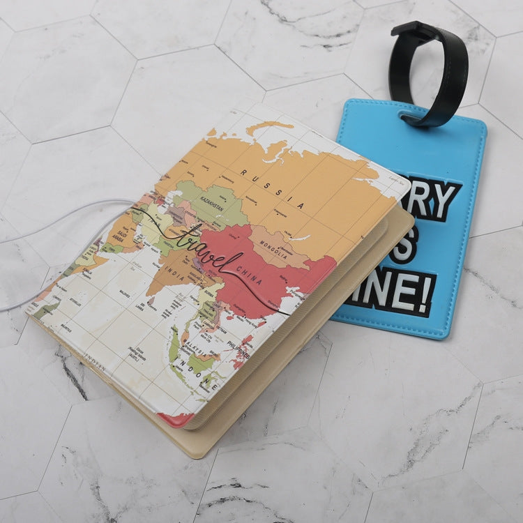3D Map Passport Cover Travel Abroad Pass Ticket Holder