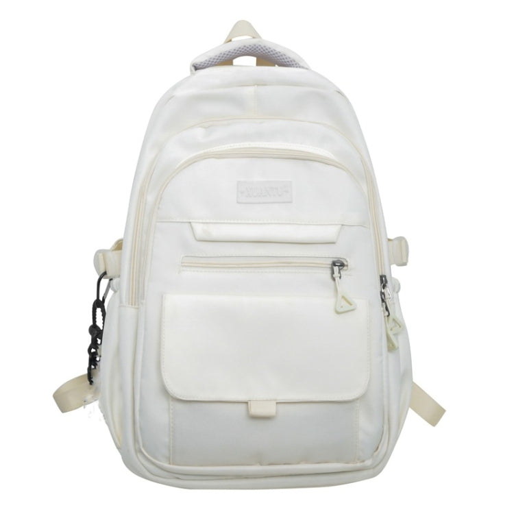 Oxford Cloth Simple Travel Backpack Solid Color Junior High School Students School Bag