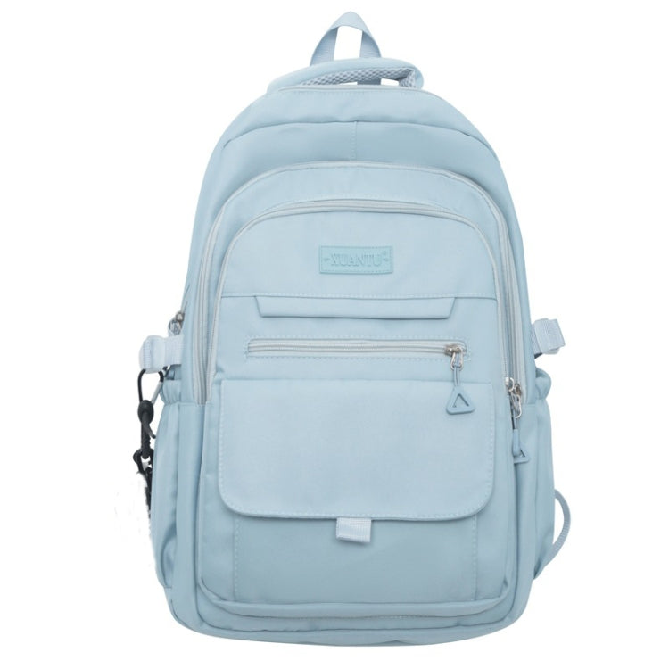Oxford Cloth Simple Travel Backpack Solid Color Junior High School Students School Bag