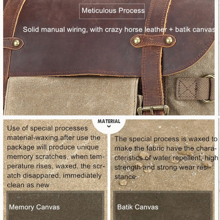 Vintage Camera Bag Waterproof  Canvas Backpack with Laptop Compartment Tripod Holder