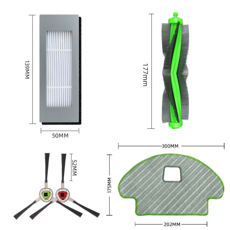 For IRobot Roomba Combo113 R113840 Vacuum Cleaner Accessories, Main Brush, 1pair  Side Brushes