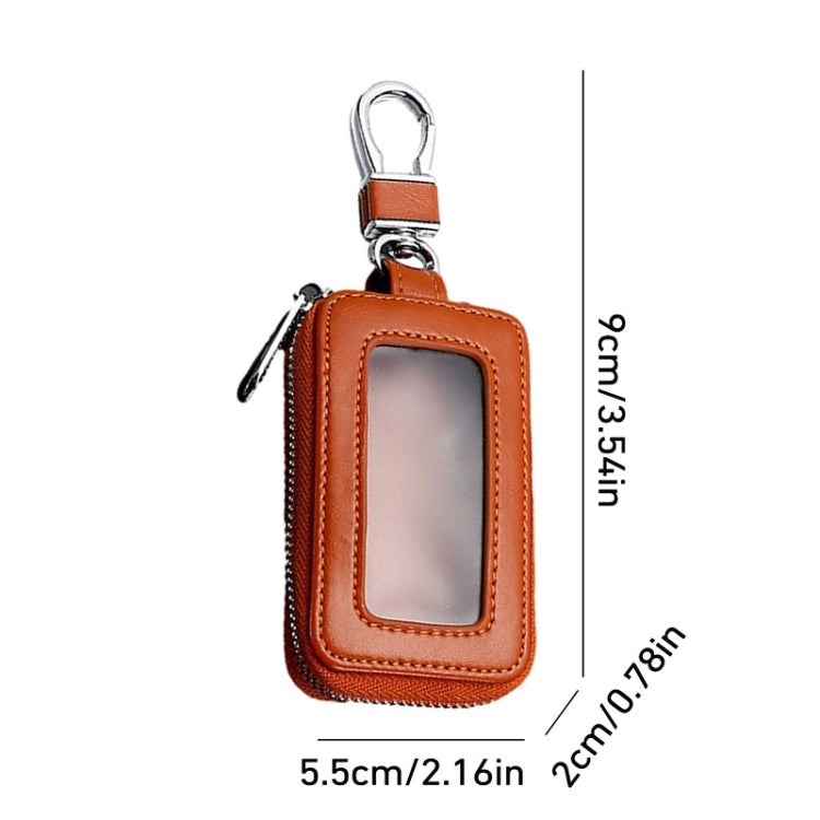 Car Remote Control Universal Visible Zipper Key Case