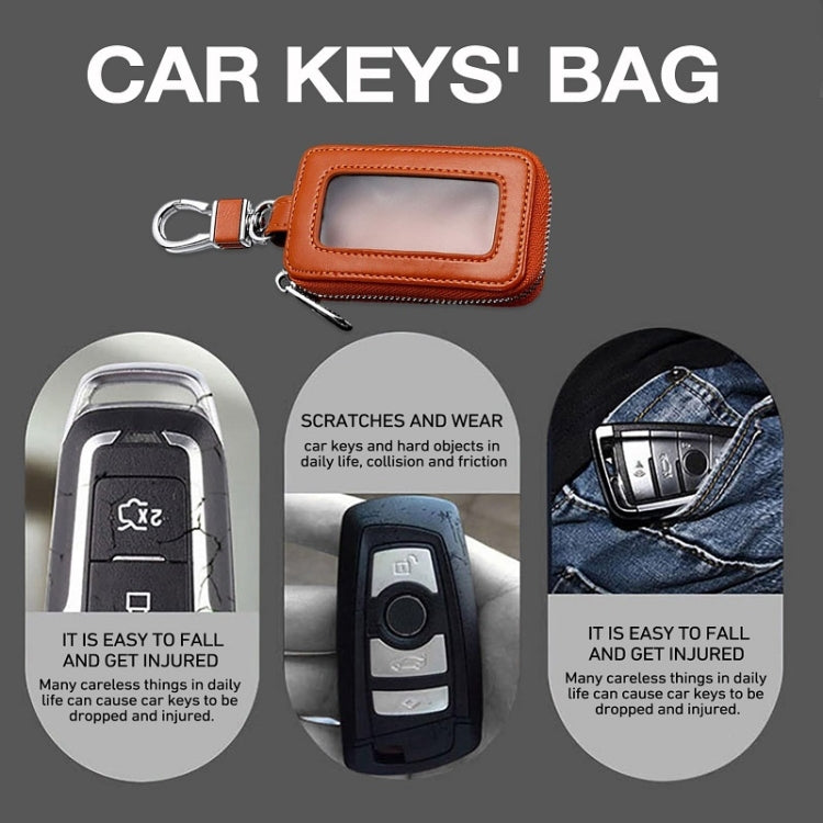 Car Remote Control Universal Visible Zipper Key Case