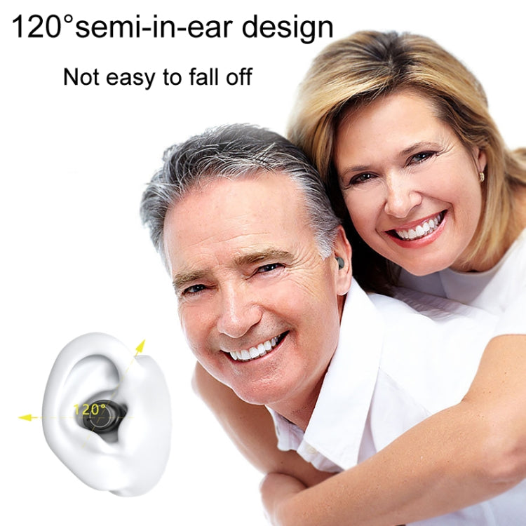 1pair Rechargeable Semi-In-Ear Hearing Aid Elderly Sound Amplifier