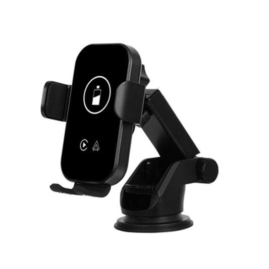 Fast Charging Retractable Recharging Cell Phone Holder With Wireless CarPlay Android Auto Function