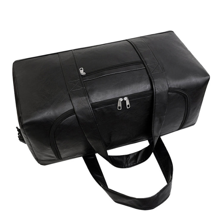Large-capacity Business Handbag Men's Short Trip Travel Waterproof Leather Luggage Bag