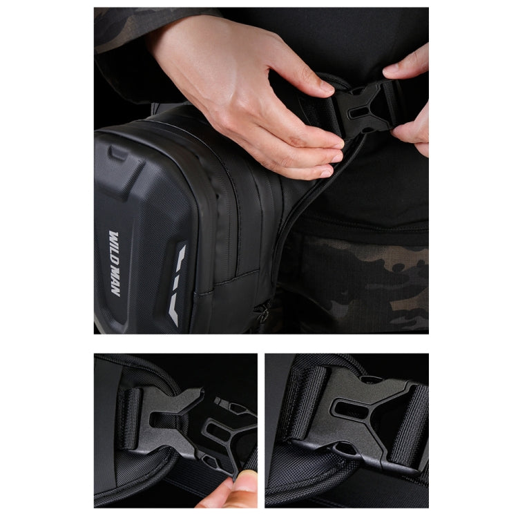 WILD MAN L1 3L Outdoor Motorcycle Riding Hard Shell Waist Bag Sports Cross-body Bag