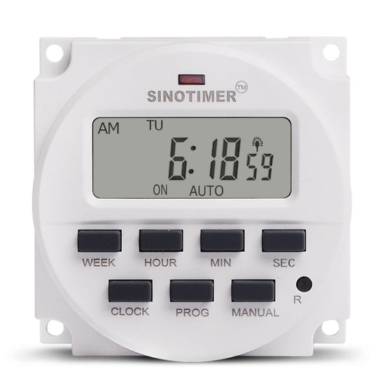 SINOTIMER TM618SH  1 Second Interval Digital LCD Timer Switch Programmable Time Relay