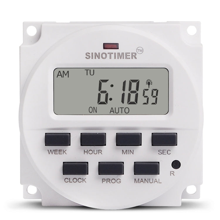 SINOTIMER TM618SH  1 Second Interval Digital LCD Timer Switch Programmable Time Relay, 110V, 220V, 12V, 5V