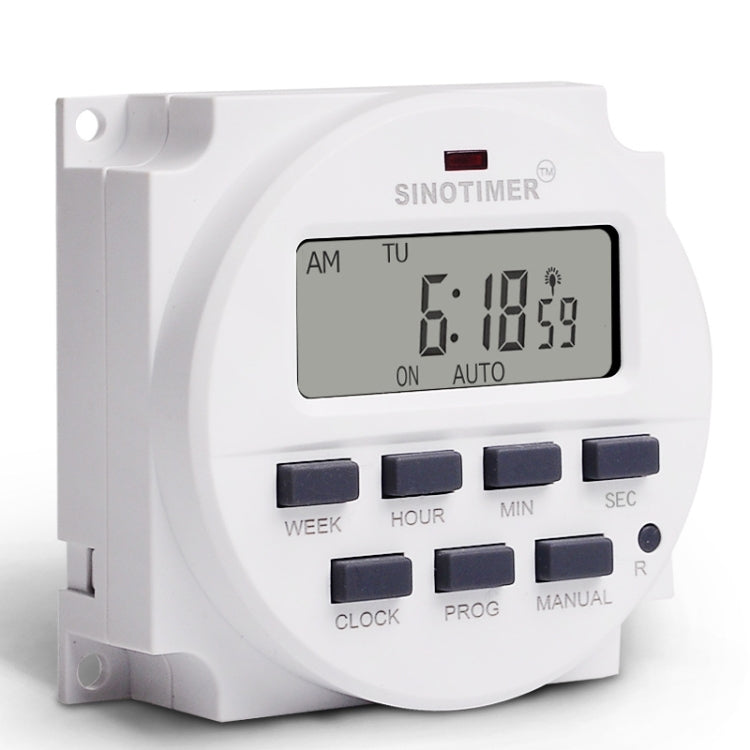 SINOTIMER TM618SH  1 Second Interval Digital LCD Timer Switch Programmable Time Relay, 110V, 220V, 12V, 5V