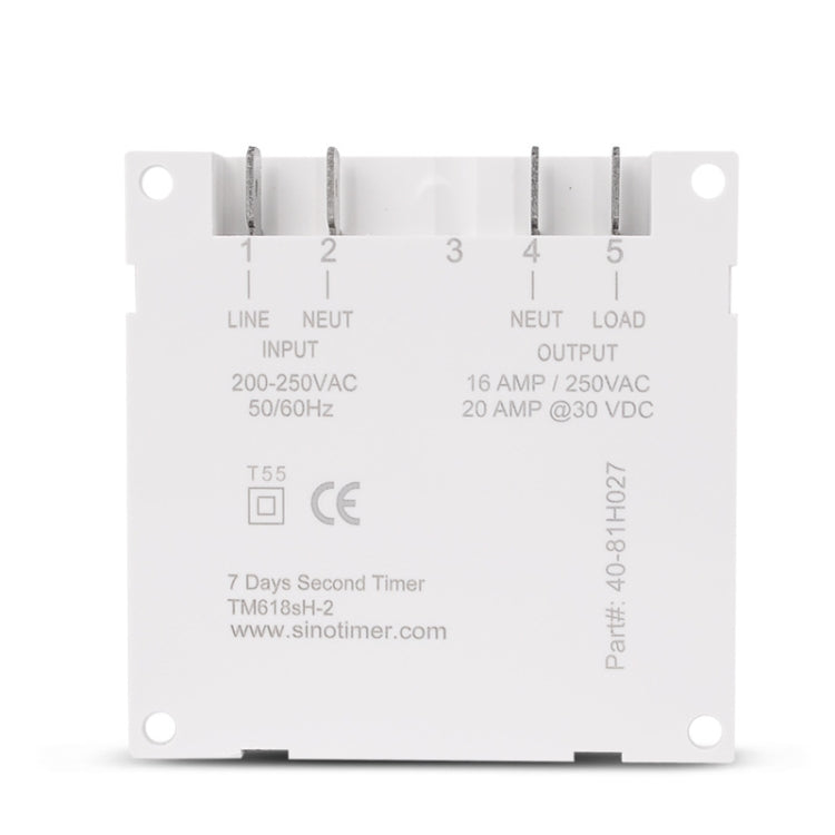 SINOTIMER TM618SH  1 Second Interval Digital LCD Timer Switch Programmable Time Relay, 110V, 220V, 12V, 5V