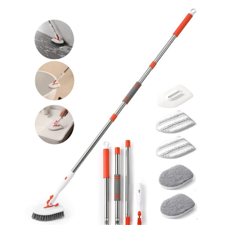 Shower Cleaning Brush With 52 Inch Adjustable Handle Tub Tile Scrubber Brush