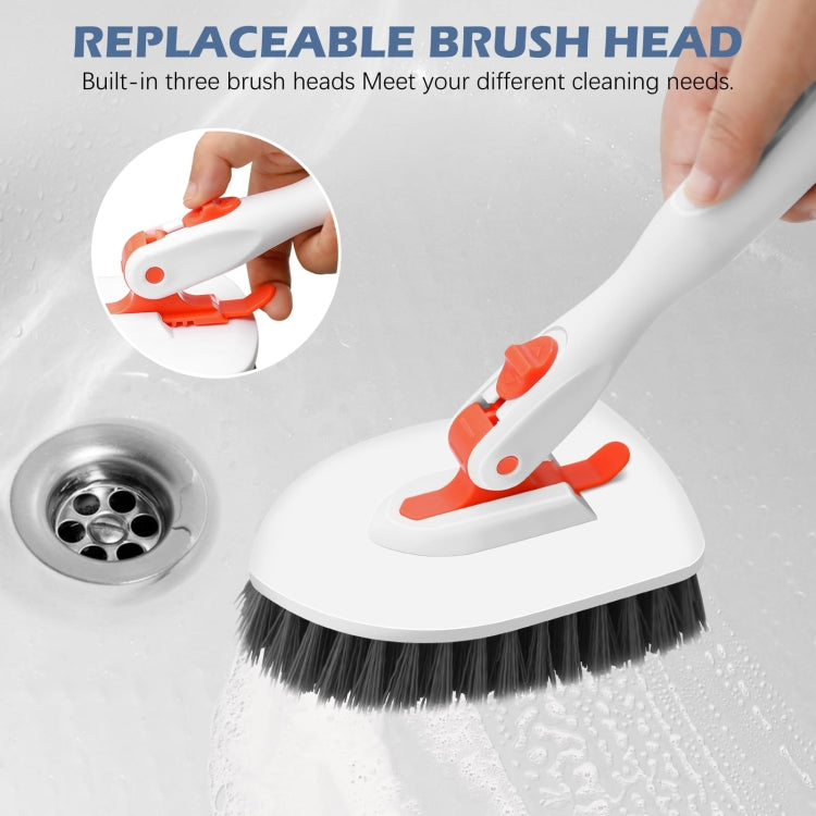 Shower Cleaning Brush With 52 Inch Adjustable Handle Tub Tile Scrubber Brush