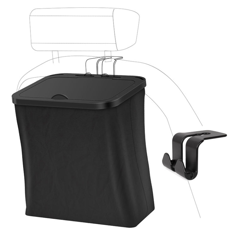 Car Rear Seat Foldable Large Capacity Hanging Waterproof Trash Can