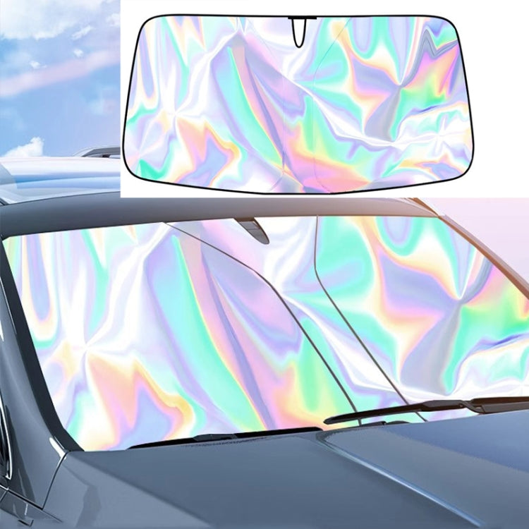 Car Front Windshield Sunshade Colorful Laser Heat Insulation Sunscreen Sunshade Umbrella