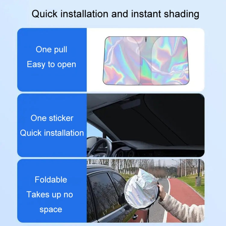 Car Front Windshield Sunshade Colorful Laser Heat Insulation Sunscreen Sunshade Umbrella