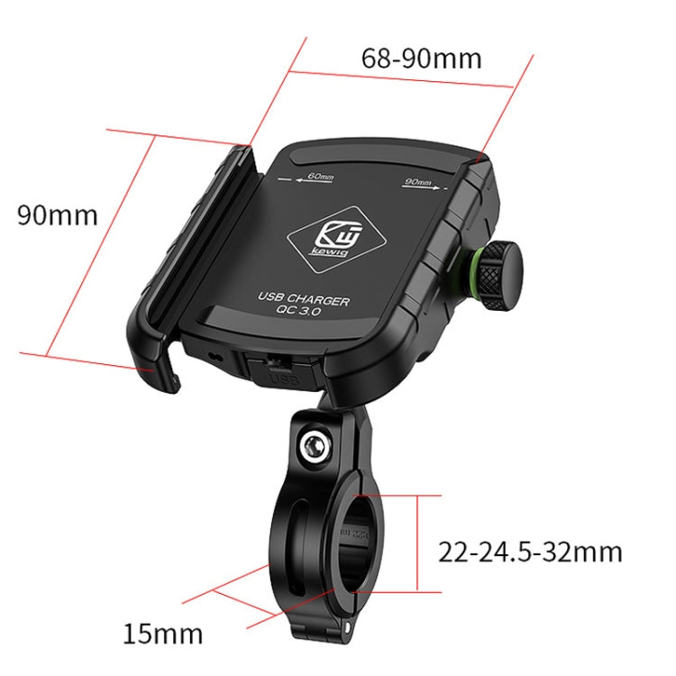 Kewig M8S Bicycle Aluminum Navigation Mount Outdoor Cycling Cell Phone Holder