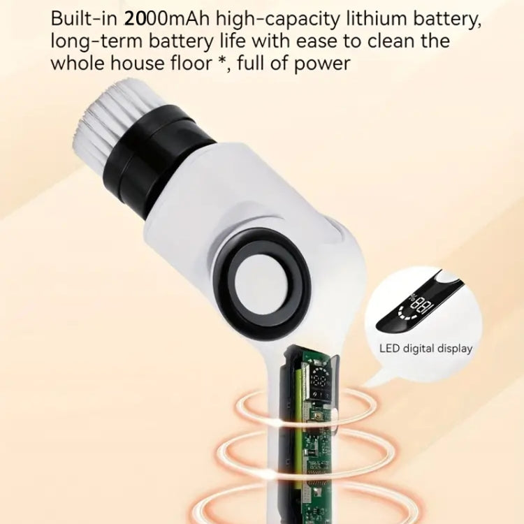 7 In 1 Electric Spin Scrubber Rechargeable Waterproof Floor Clean Bush with 23.6 Inch Adjustable Handle