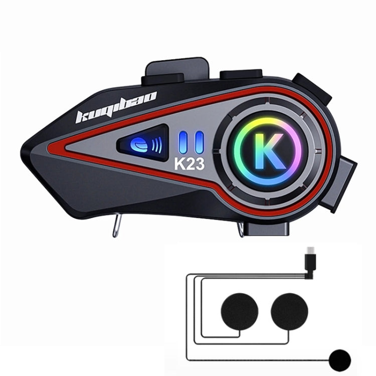 KUQIBAO Motorcycle Helmet Long-Lasting Bluetooth-compatible Headset With Light